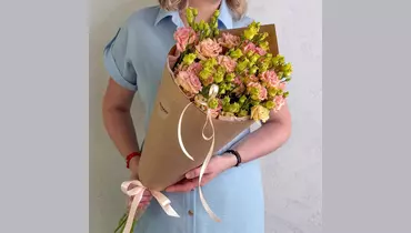 Букет «Абрикос» из&nbsp;эустомы FMART by flowwow