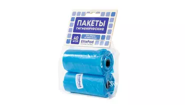 Изображение товара Пакеты для уборки за собаками ELITEPAD Standart 2х20 шт синий
