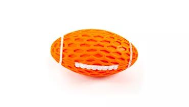 Изображение товара Резиновый мяч для собак регби с сотами 14.5x8.2x7.9 см SkyRus