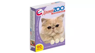 Изображение товара Дoктор Zoo Витамины со вкусом лосося для кошек  90таб