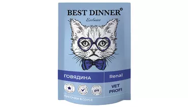 Изображение товара BEST DINNER Vet Profi Exclusive Renal Корм влажный для кошек 85 г