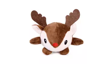 Изображение товара Плюшевая игрушка для собак Олень с пищалкой коричневая 200 г