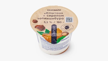 Йогурт "Каштан" с&nbsp;сиропом топинамбура 5,3%