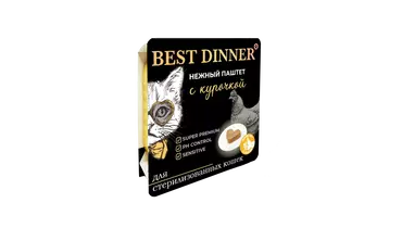 Изображение товара Влажный корм для стерилизованных кошек BEST DINNER Super Premium 100г паштет