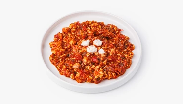 Шакшука со скрэмблом и брынзой