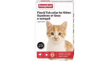 Изображение товара Ошейник для котят от блох и клещей 35 см Beaphar, 6 месяцев защиты