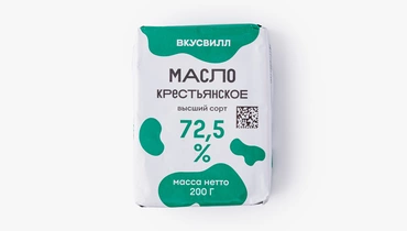Изображение товара Масло крестьянское 72,5%, 200&nbsp;г