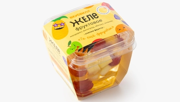 Желе фруктовое мандарин, виноград, яблоко, ананас