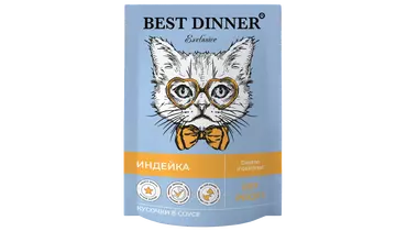 Изображение товара Влажный корм для кошек BEST DINNER Vet Profi Exclusive Gastro Intestinal 85г с индейкой