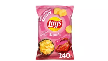 Изображение товара Чипсы Lay's со вкусом краба 140 г - картофельные закуски
