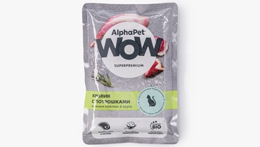 Корм влажный для&nbsp;кошек с&nbsp;чувств. пищеварением "Кролик с&nbsp;потрошками нежные ломтики", 85 гр