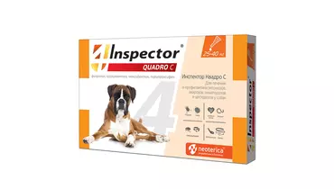 Изображение товара Инспектор Квадро капли от паразитов для собак, 100 г, для собак 25-40 кг