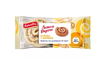 Изображение товара Булочка с корицей Хлебный Дом замороженная 180 г 2 шт