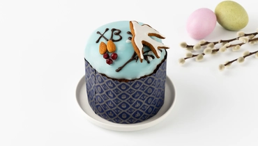 Кулич "Верба" с&nbsp;изюмом и&nbsp;курагой, дрожжевой