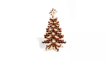 Изображение товара Деревянный конструктор Ёлочка 3D маленькая для детей и взрослых