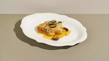 Филе камбалы с&nbsp;картофелем и&nbsp;оливками