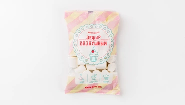 Изображение товара Зефир воздушный 125 г - тает во рту с ванильным послевкусием