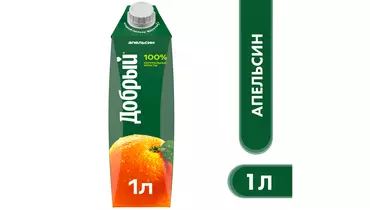 Изображение товара Нектар Добрый Апельсин 1 л - натуральный без консервантов