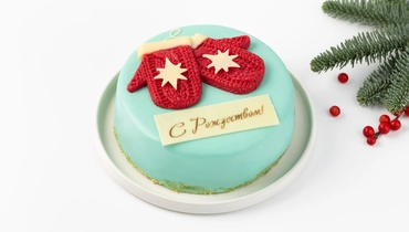 Изображение товара Торт муссовый С Рождеством! ванильный лесные ягоды