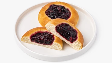 Булочки-кругляшки "Постные" с&nbsp;ягодной начинкой, 2 шт