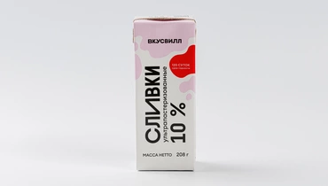 Сливки ультрапастеризованные 10%, 208 г