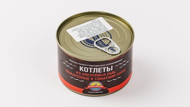 Котлеты из лососевых рыб, обжаренные в томатном соусе, 250г