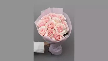 Монобукет из&nbsp;французских роз "Пудровое облоко" FMART by flowwow