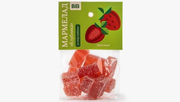 Изображение товара Мармелад фруктовый Клубника ВкусВилл 125 г натуральный десерт