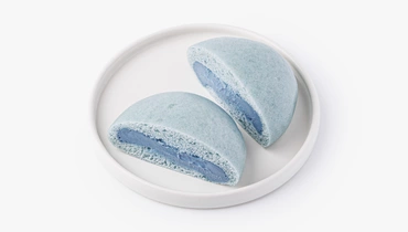 Изображение товара Булочка паровая Голубой матча-крем с начинкой