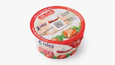 Исландский скир с&nbsp;клубникой и&nbsp;базиликом 1,2%