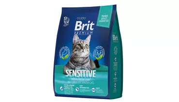 Изображение товара BRIT Premium Cat Adult Sensitive Корм сух.ягненок/индейка д/кошек с чувств.пищеварением 400г