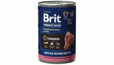 Изображение товара BRIT Premium by Nature Влажный корм для собак с говядиной 410 г
