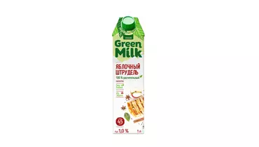Изображение товара Соевый напиток Green Milk Яблочный штрудель 1 литр натуральный веганский продукт