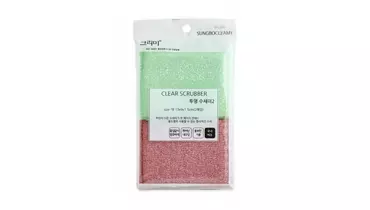 Изображение товара Губки Sungbo Cleamy Clear Scrubber для мытья посуды и кухонных поверхностей