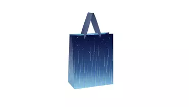 Изображение товара Подарочный пакет MESHU Star rain 18х23х10 см матовая ламинация