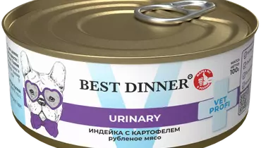 Изображение товара BEST DINNER Vet Profi Exclusive Urinary Корм влаж.индейка с картофелем д/собак конс.100г