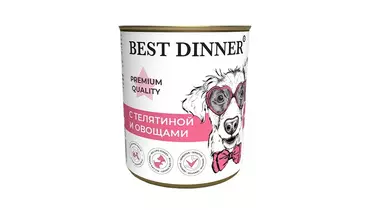 Изображение товара Влажный корм для собак BEST DINNER Premium Quality Меню№4 340г с телятиной и овощами