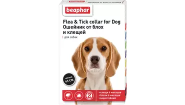 Изображение товара Ошейник для собак от блох и клещей 65см 6 месяцев защитный Превосходный эффект