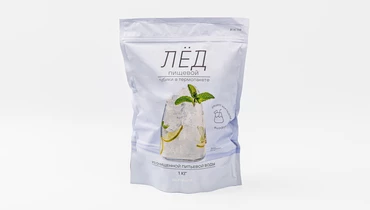 Лед пищевой (кубики в термопакете), 1 кг