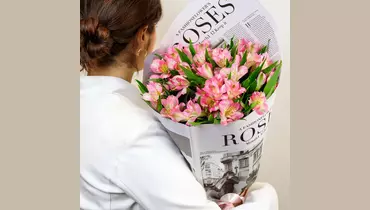 Букет "Розовая магия" из&nbsp;11 розовых альстромерий FMART by flowwow