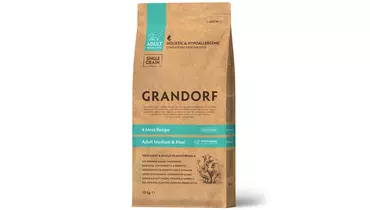Изображение товара Сухой корм для собак средних и крупных пород GRANDORF Med&Maxi Adult 10 кг с 4 видами мяса