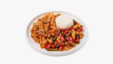 Курица по-азиатски с&nbsp;овощами и&nbsp;ананасами, 270 г