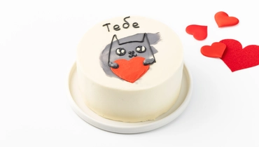 Торт "Тебе - сердечко" бисквитный с&nbsp;безе и&nbsp;карамелью