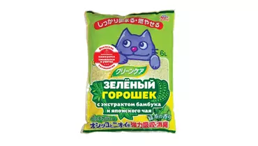 Изображение товара Наполнитель EARTH PET Зеленый горошек 6л с экстрактом бамбука и японского чая