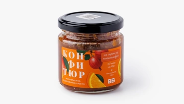 Конфитюр из апельсина, крыжовника, манго на сиропе топинамбура