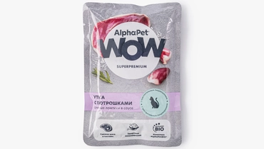 Корм влажный для&nbsp;кошек с&nbsp;чувств. пищеварением "Утка с&nbsp;потрошками сочные ломтики в&nbsp;соусе", 85 гр