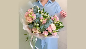 Букет-признание с&nbsp;эустомой FMART by flowwow