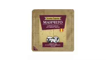 Изображение товара Сыр Золото Европы Манчего 50% твердый в нарезке 175 г