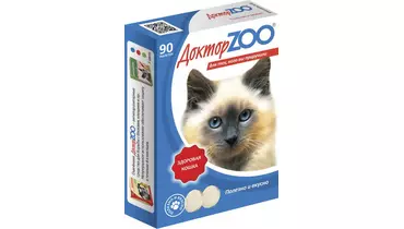 Изображение товара Дoктор Zoo Витамины Здоровая кошка  90 таб.