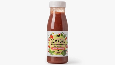Смузи "Яблоко-клубника-базилик" с&nbsp;сиропом топинамбура, 250 мл